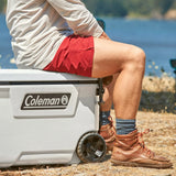 Coleman Convoy Series 65-Quart Hard Cooler with Wheels, up to 48 Cans, Brown Walnut Color