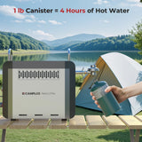 CAMPLUX Nano 3 Pro Portable Propane Water Heater with Battery, Instant Hot Water for Camping and Outdoor Use