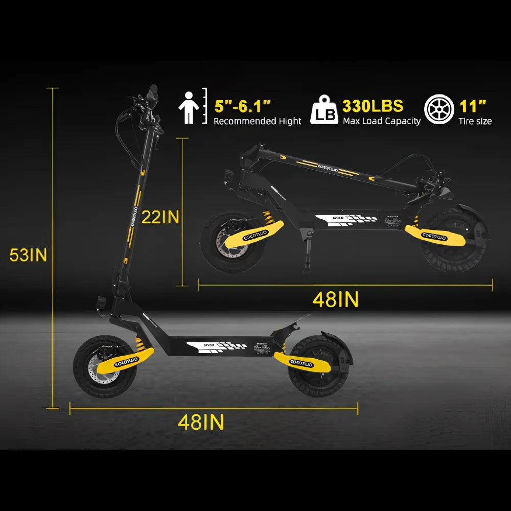 Off Road Electric Scooter for Adults, 1200W Motor Fast E Scooter, Up to 28MPH Top Speed & 20Miles Long Range, 11" Off-Road Tires, 330lbs MAX Load, Foldable