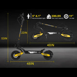 Off Road Electric Scooter for Adults, 1200W Motor Fast E Scooter, Up to 28MPH Top Speed & 20Miles Long Range, 11" Off-Road Tires, 330lbs MAX Load, Foldable