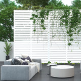 MAYEERTY 72*47" Outdoor Black Metal Privacy Panel Screen for Patio, Classic Louvered