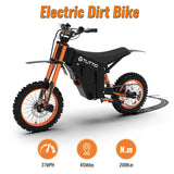 TUTTIO Soleil01 Adult Electric Dirt Bike (with Branded Helmet), 2000W, 48V 21Ah Battery, 37Mph Full Suspension Mountain E-Bike, 200Nm Torque All-Terrain Electric Motorcycle