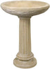 Solid Rock Stoneworks 2 Piece Collanade Birdbath - 26" Tall - Desert Sand Color