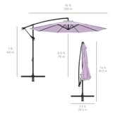 Best Choice Products 10ft Offset Hanging Outdoor Market Patio Umbrella w/ Easy Tilt Adjustment - Tan