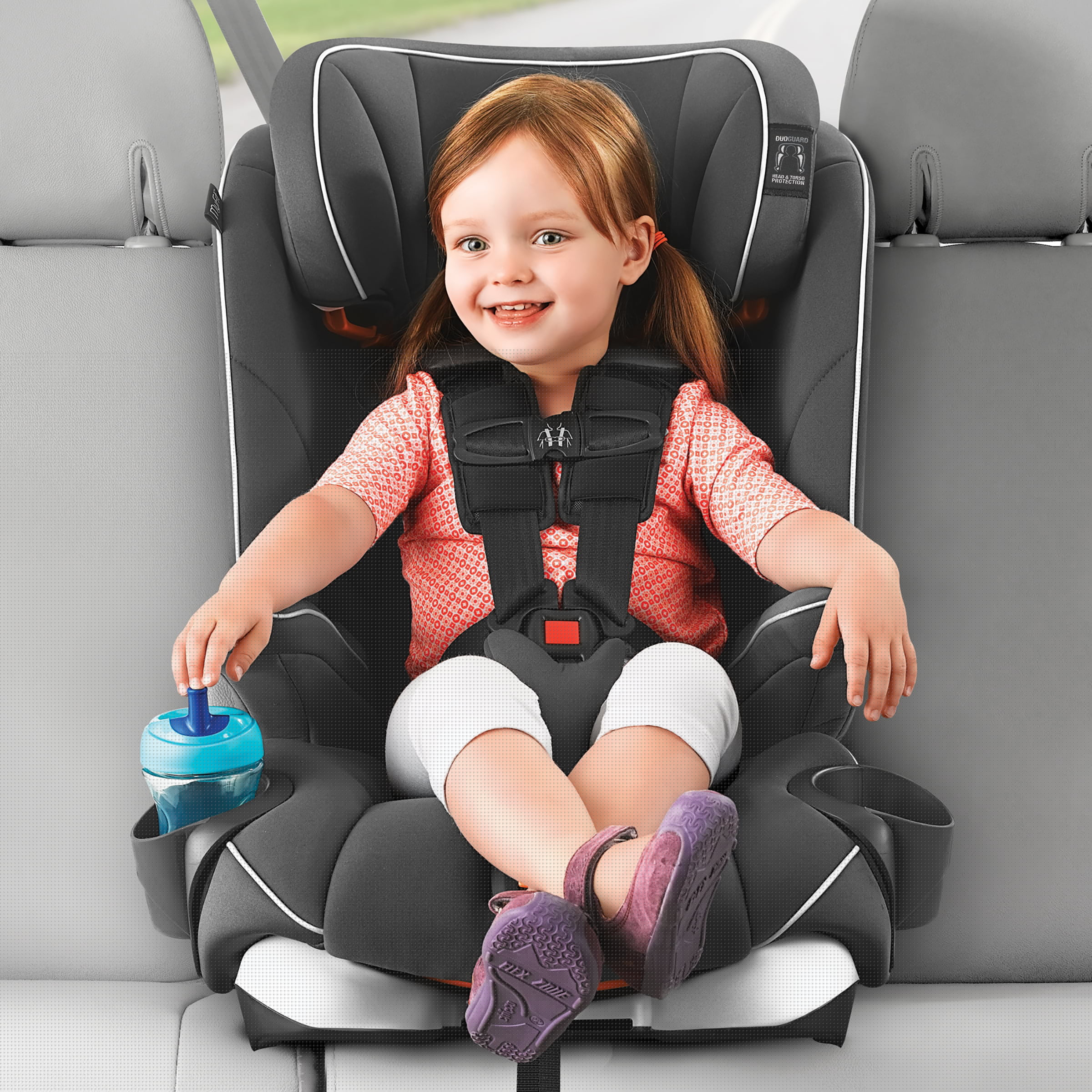 Chicco MyFit Harness and Booster Car Seat - Fathom (Grey/Blue). New