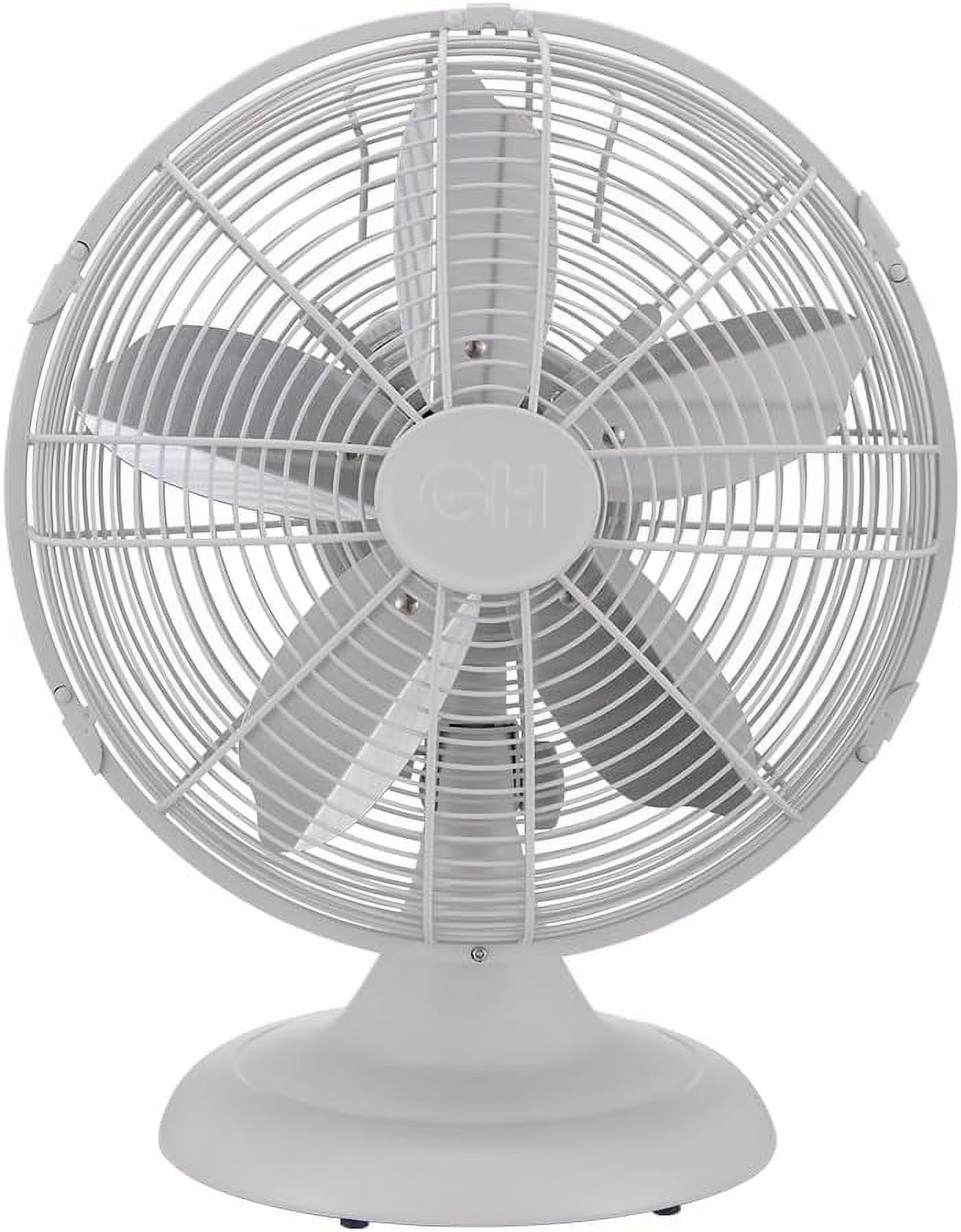Retro All-Metal Table Fan (92618) with 3 Speed Settings, Wide Oscillation, and Carrying Handle