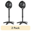 (2 pack) 683 Medium Pedestal Whole Room Air Circulator Fan, 3 Speed Control, Adjustable Standing Height, 32 to 38 Inches, Black