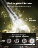 VEVOR Sewer Camera, 98 ft/30m, 4.3" Drain Inspection Camera, IP68 Waterproof Snake Plumbing Camera with Lights - 6 Adjustable LEDs, 4500mAh Battery & 16GB Card for Sewer Line Duct Pipes