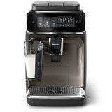 Philips 3300 Fully Automatic Espresso Machine with LatteGo Milk Frother, Black and Chrome