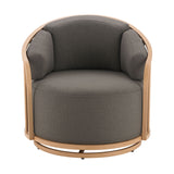 Better Homes & Gardens Lillian Swivel Birdcage Accent Chair, Cream Linen