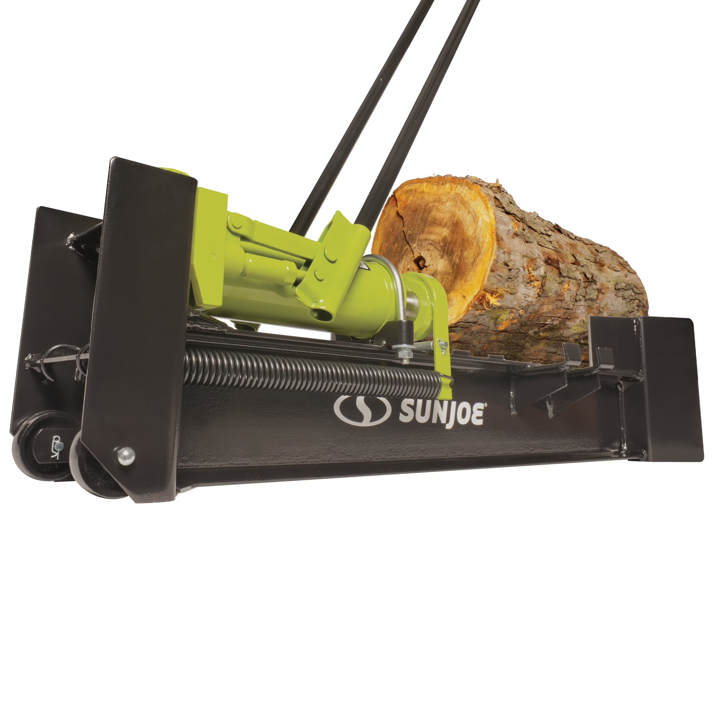 Hydraulic Steel Beam Log Splitter, 10 Ton Capacity Firewood Tool, Green, LJ10M
