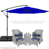 Best Choice Products 10ft Offset Hanging Outdoor Market Patio Umbrella w/ Easy Tilt Adjustment - Tan