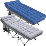 SUGIFT 2 Pack Portable Folding Beds for Adults, Heavy Duty Outdoor Bed with Carry Bag