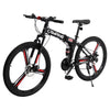 26" Folding Mountain Bike, Shimano 21 Speed MTB Bicycle for Adults, Black