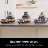 Ninja Crispi 4-in-1 Portable Glass Air Fryer Cooking System, 4-Qt & 6-Cup Containers, Cyberspace