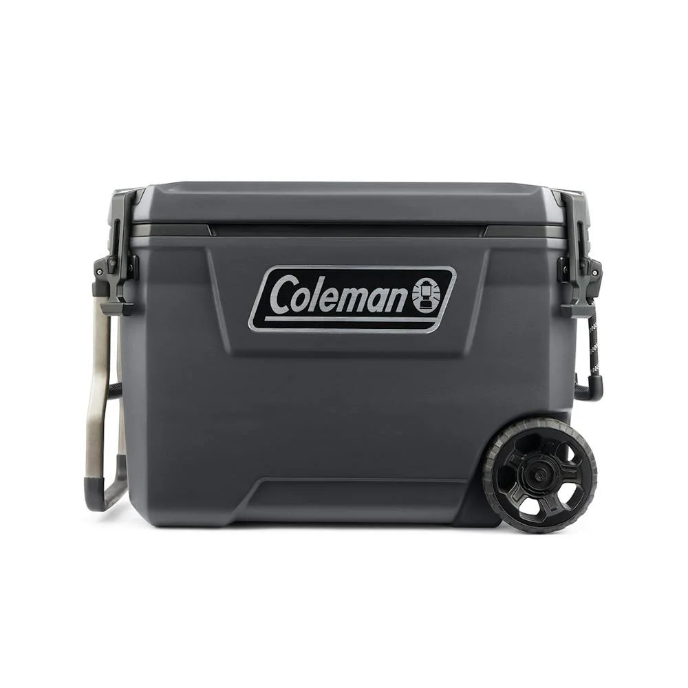 Coleman Convoy Series 65-Quart Hard Cooler with Wheels, up to 48 Cans, Brown Walnut Color