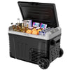 12V Car Refrigerator, 37QT Electric Cooler DC/AC, -4℉~68℉, RV Freezer Fridge Cooler with Wheels & 2 Baskets