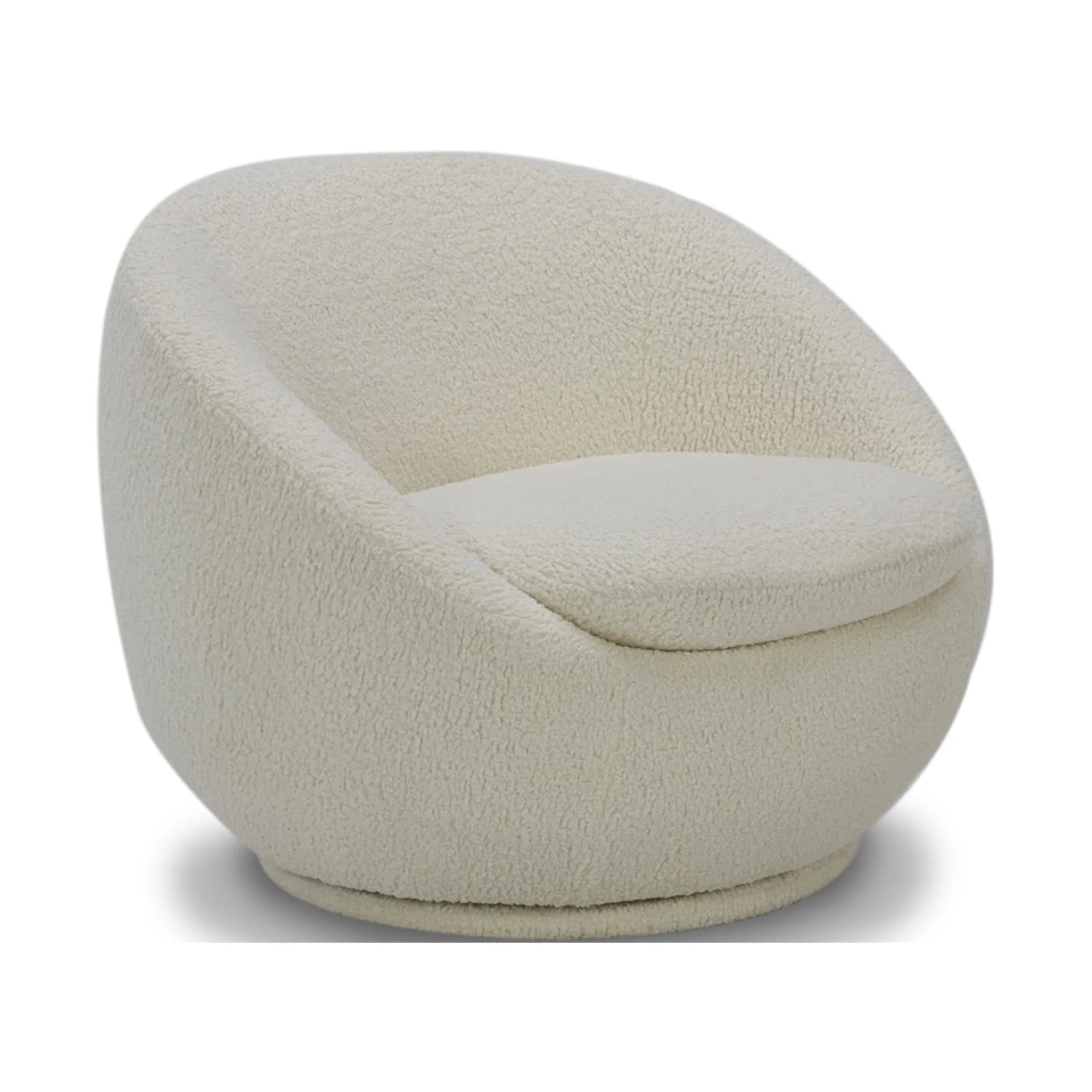 Better Homes & Gardens Mira Swivel Accent Chair, Cream Shearling