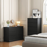White Dressers Bedroom Dresser 6 Drawer Storage Chest of Drawers Double Dresser Storage Side Cabinet Room Furniture for Bedroom Living Room