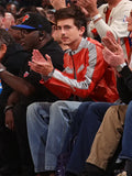 Timothee Chalamet Knicks 2026 Playoffs Avirex Leather Jacket