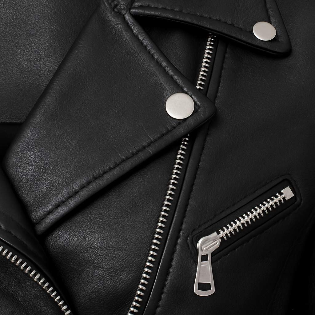 Black Womens Genuine Leather Jacket