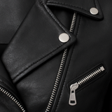 Black Womens Genuine Leather Jacket