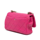 Chanel Small Lambskin Elegant Chain Single Flap Pink