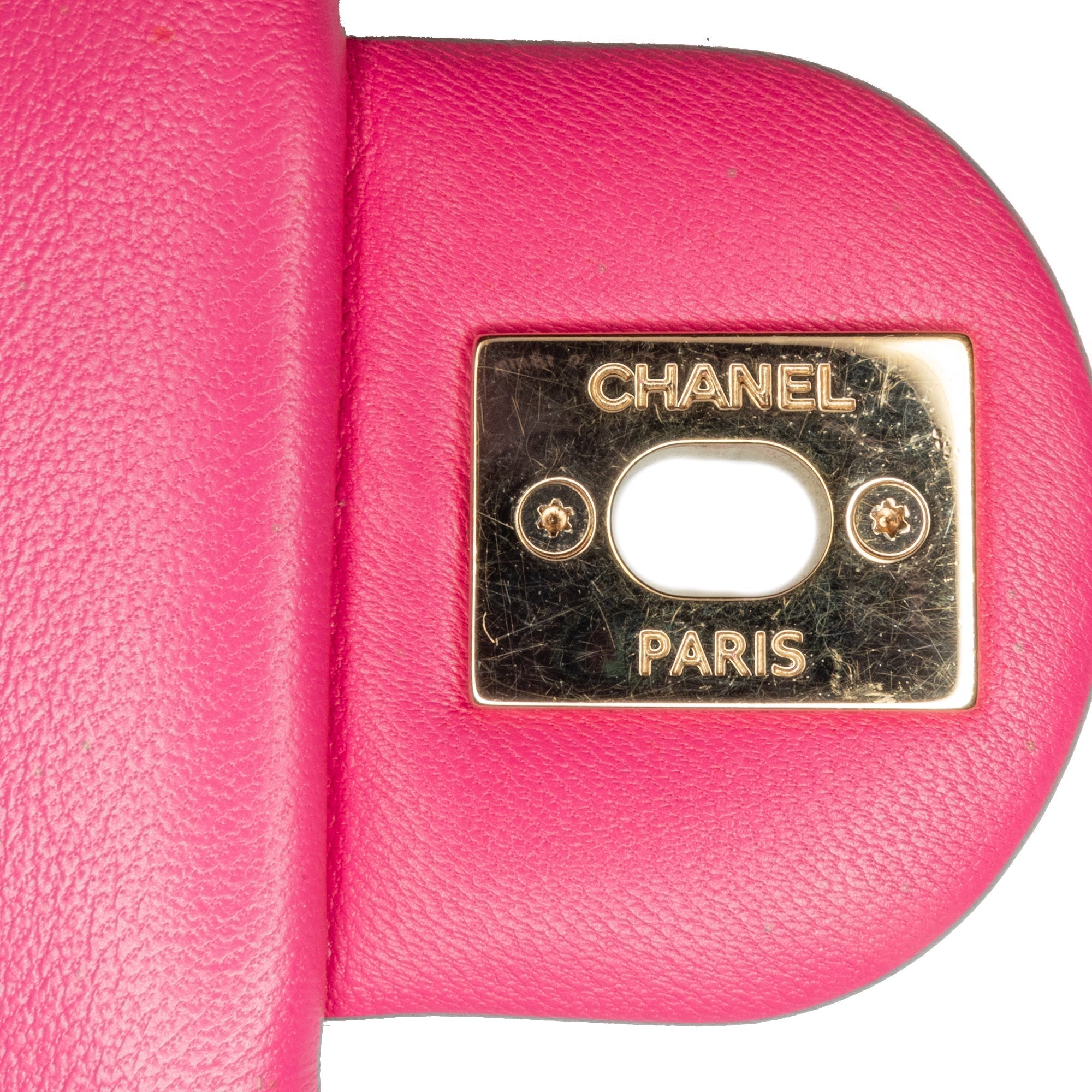 Chanel Small Lambskin Elegant Chain Single Flap Pink
