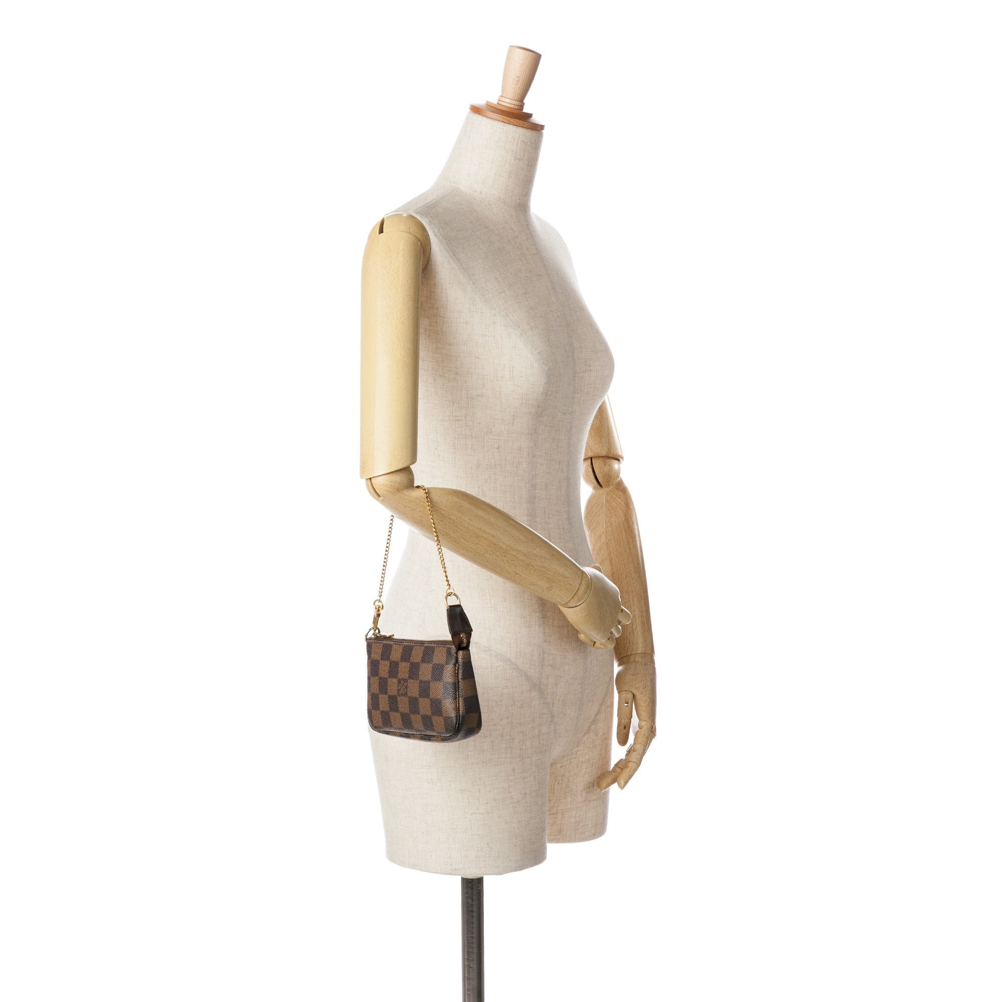 Louis Vuitton Damier Ebene Mini Pochette Accessoires Brown