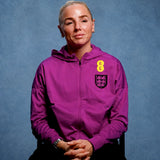 England Lionesses 2026 Purple Zip-Up Hoodie