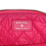 Chanel Small Quilted Caviar O Case Clutch Pink