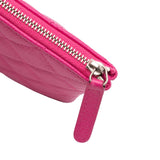 Chanel Small Quilted Caviar O Case Clutch Pink