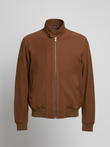 George-Clooney-Bomber-Brown-Suede-Jacket