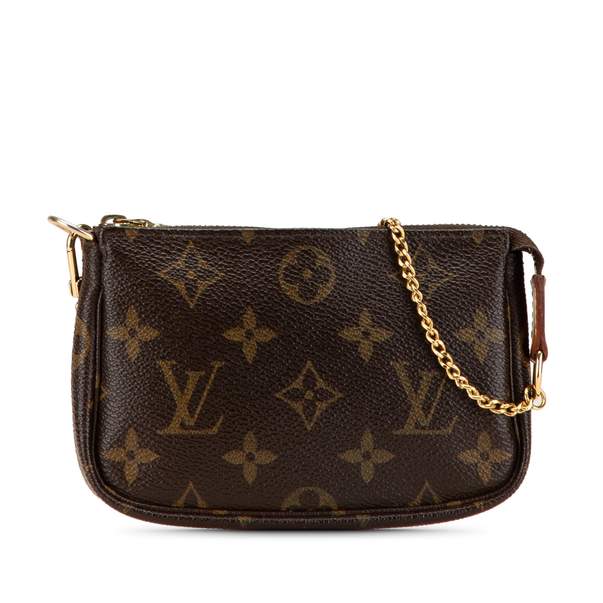 Louis Vuitton Monogram Mini Pochette Accessoires Brown