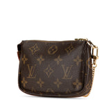 Louis Vuitton Monogram Mini Pochette Accessoires Brown