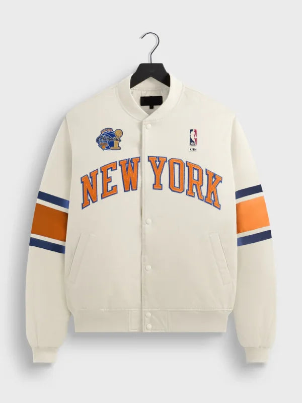 Kith for the New York Knicks 2026 Champions Satin Bomber Jacket