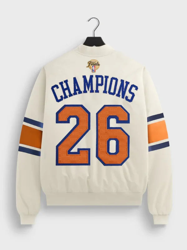 Kith for the New York Knicks 2026 Champions Satin Bomber Jacket