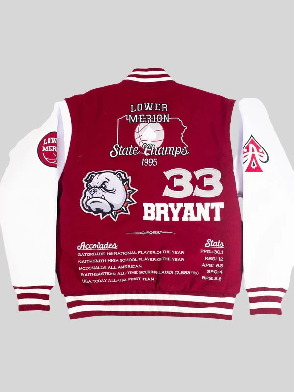 Kobe Bryant Red Letterman Jacket