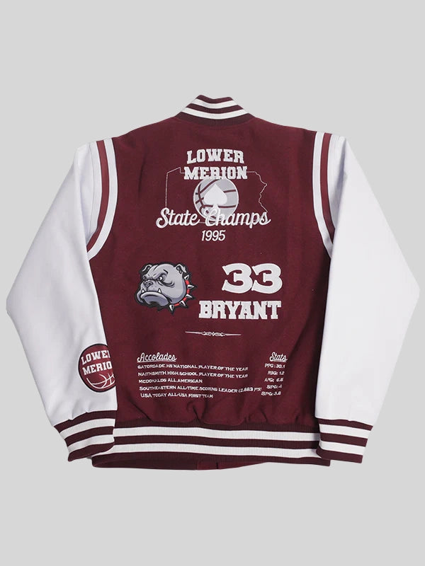Kobe Bryant Lower Burgundy Varsity Jacket