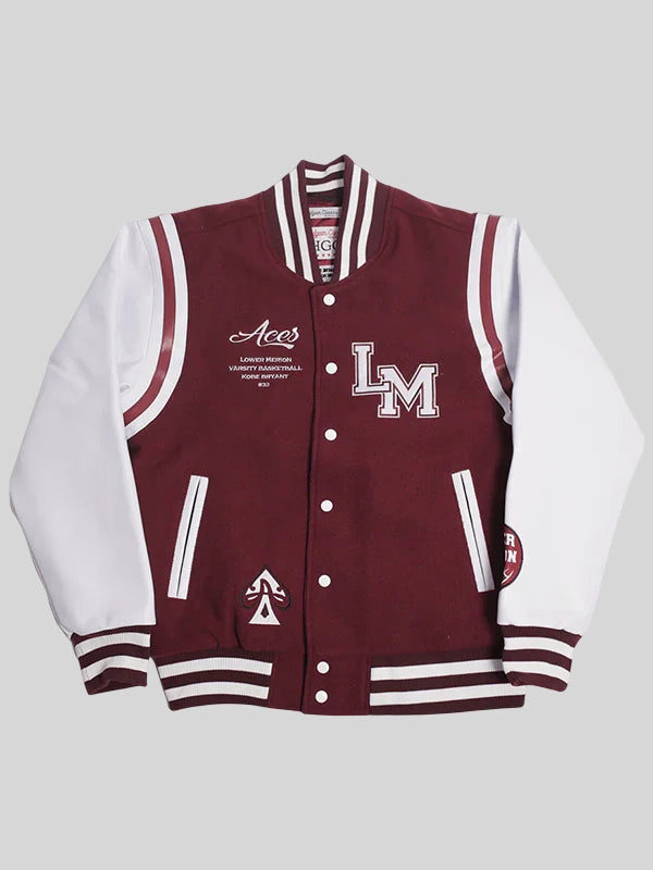 Kobe Bryant Lower Burgundy Varsity Jacket