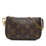 Louis Vuitton Monogram Mini Pochette Accessoires Brown