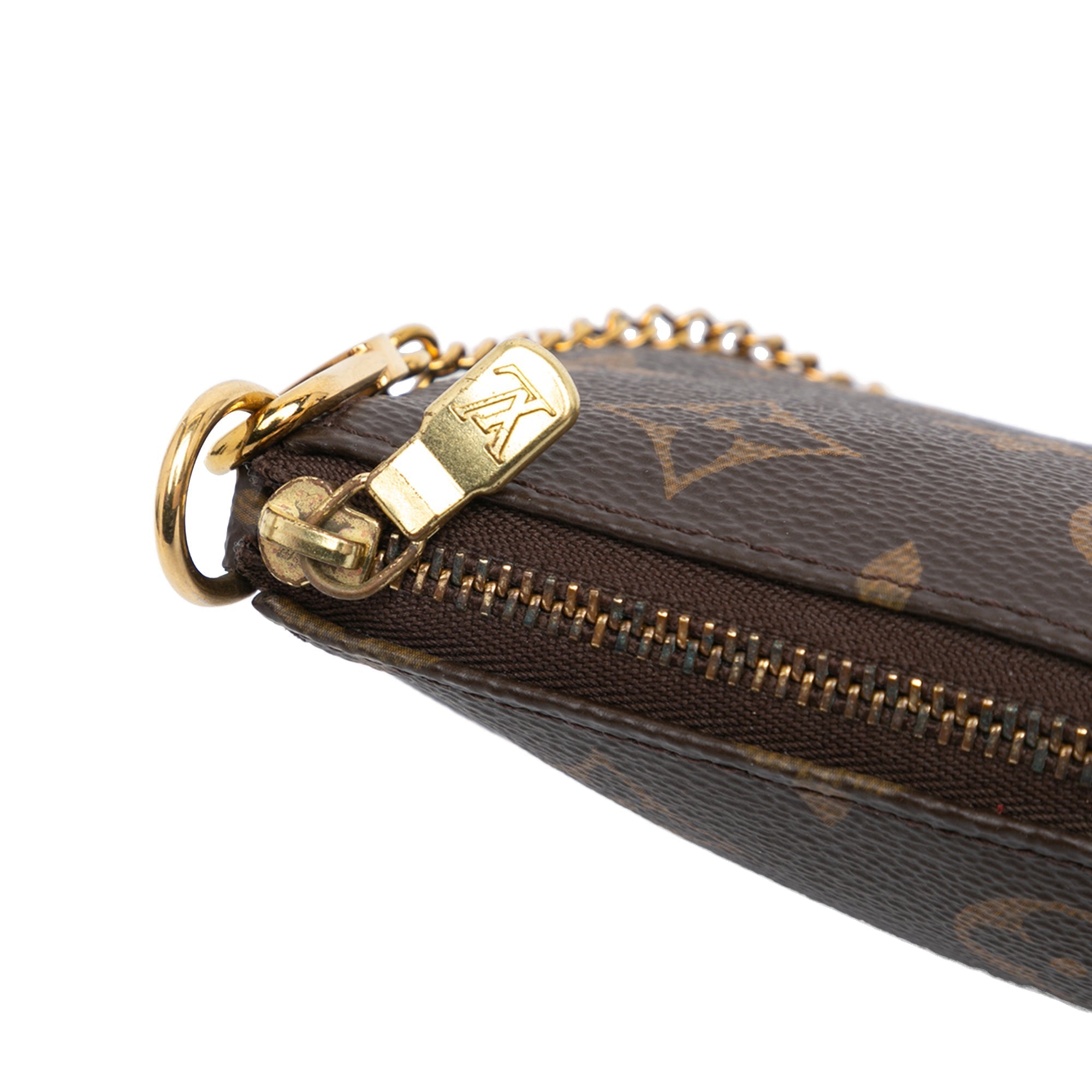 Louis Vuitton Monogram Mini Pochette Accessoires Brown