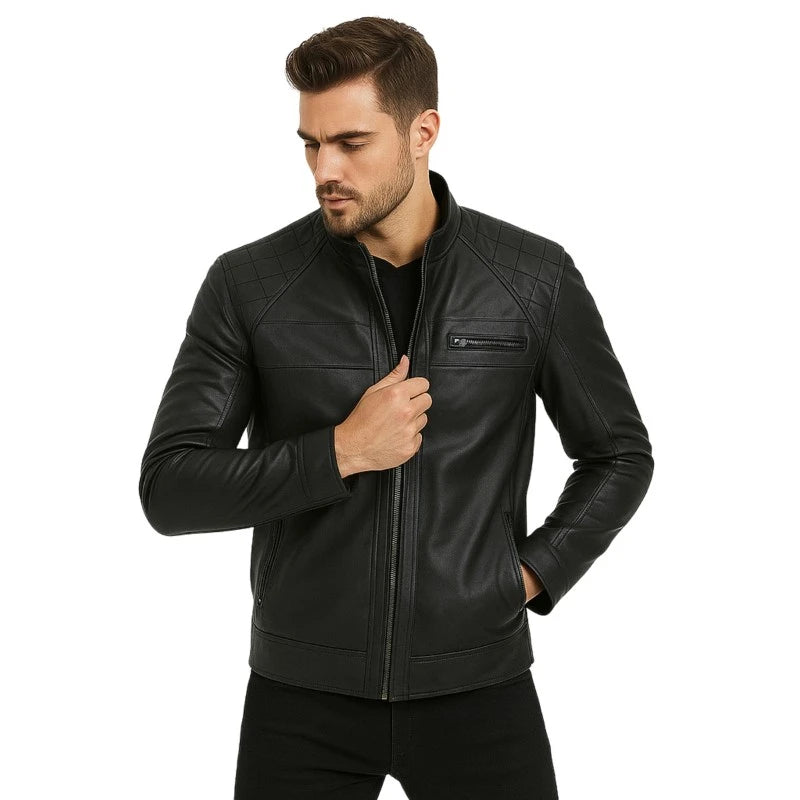 Leather-Mens-Black-Quilted-Motorcycle-Jacket