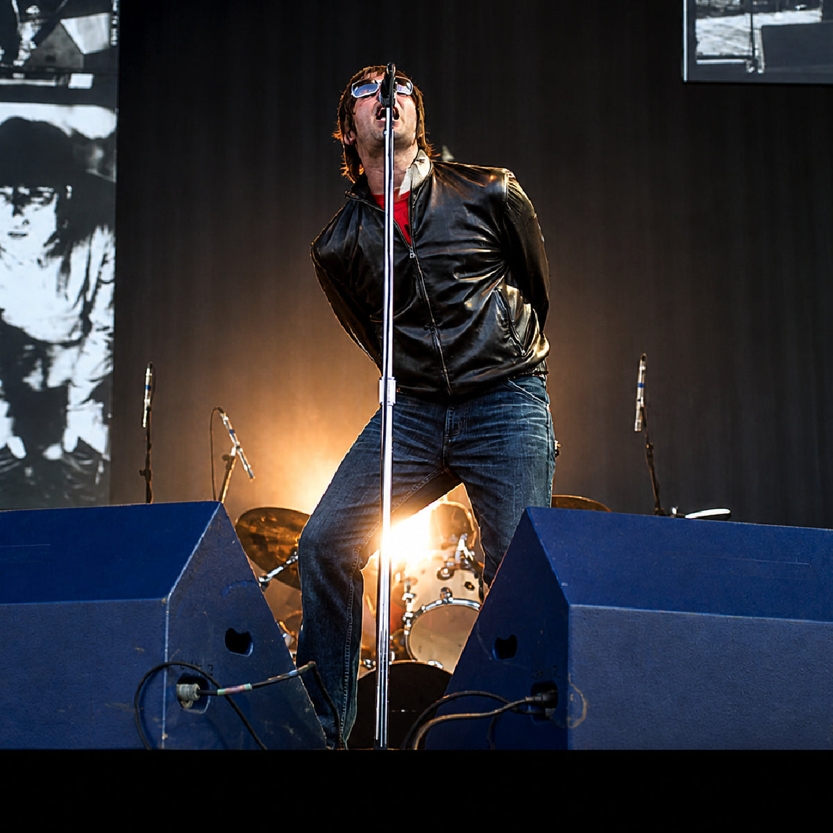 Liam Gallagher Black Leather Jacket