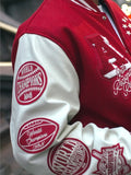 Mitchell & Ness Red Authentic Branded Letterman Jacket
