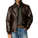 Men’s-Aviator-A2-Vintage-Brown-Leather-Bomber-Jacket