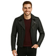 Men’s Vintage Black Biker Leather Jacket