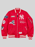 Spike Lee New York Yankees Red Bomber Jacket