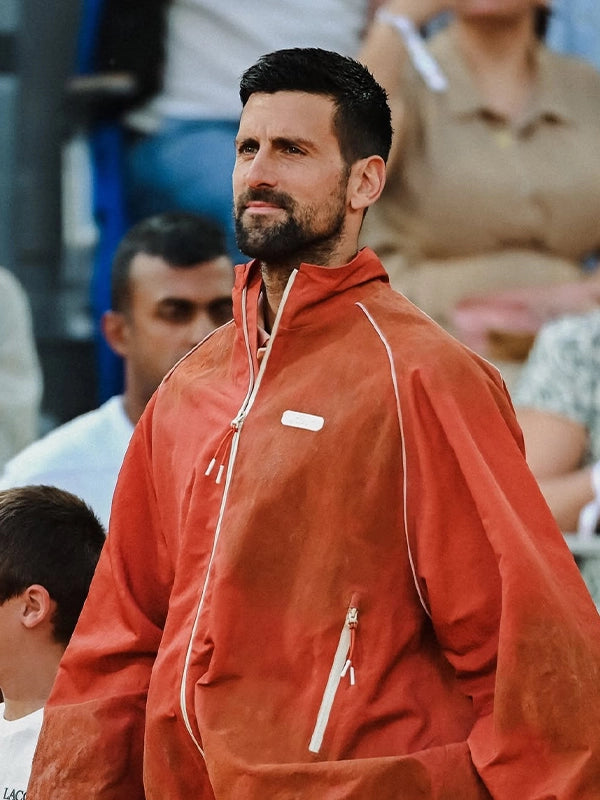 Novak Djokovic Lacoste Orange Track Jacket