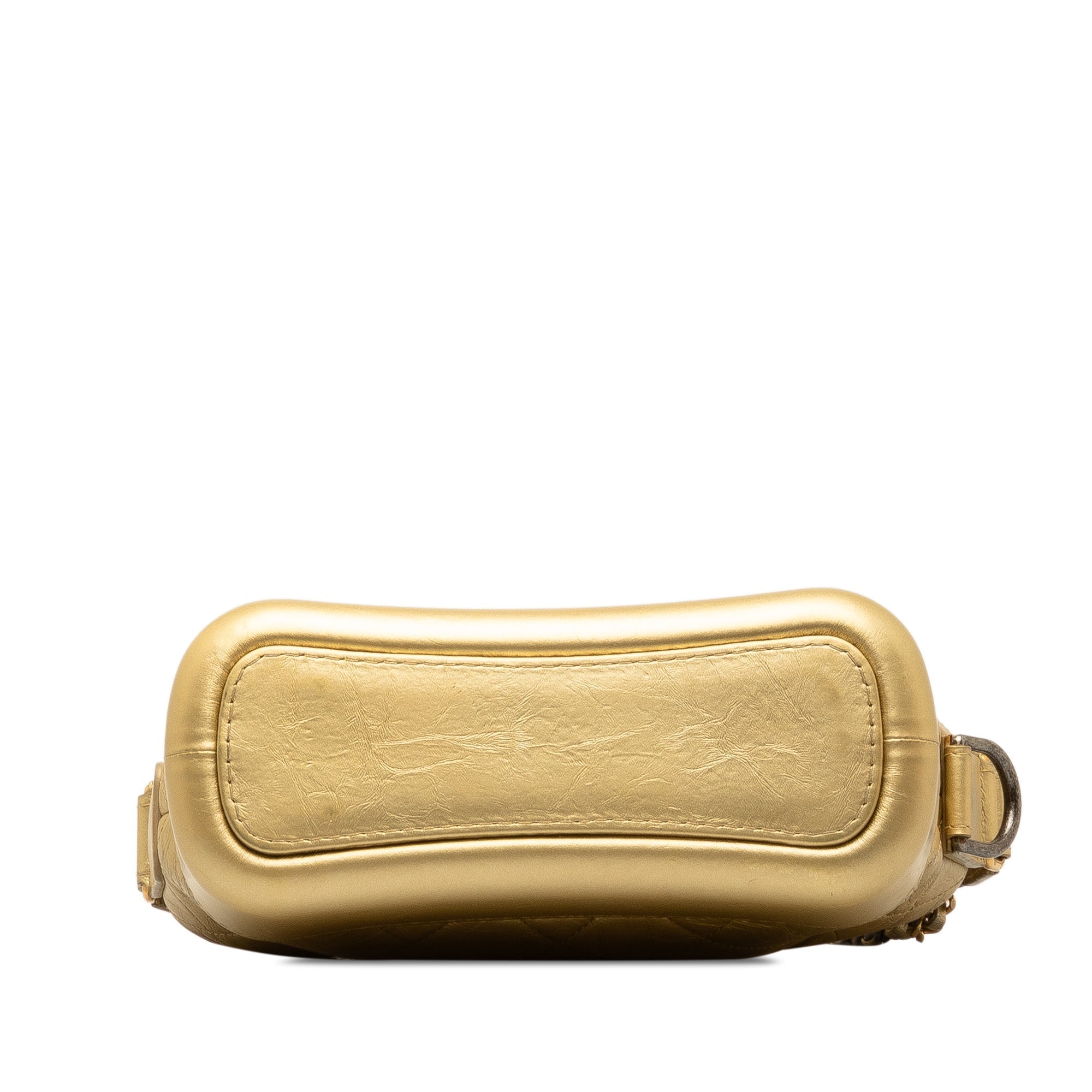Chanel Small Metallic Lambskin Gabrielle Crossbody Gold